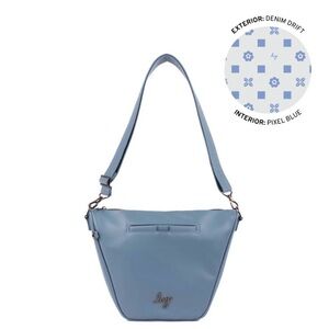 LUG Quest Satin Luxe VL Shoulder Bag NWT Denim Drift